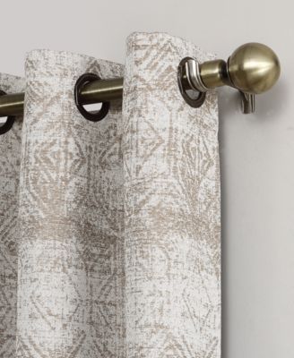 Darren Distressed Woven Jacquard Blackout Grommet Curtain Panel