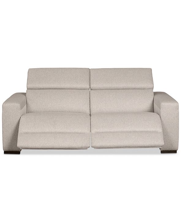 Furniture Nevio 82" 2Pc. Fabric Sofa with 2 Power Recliners and