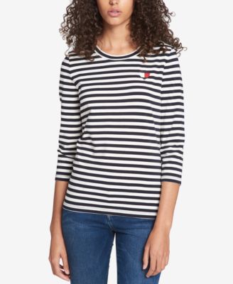 tommy hilfiger striped t shirt womens