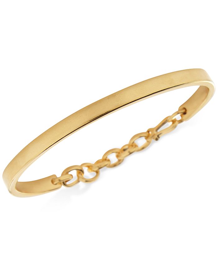 DEGS & SAL Men's Chain Hook Bangle Bracelet in 14k Gold-Plated Sterling ...