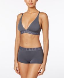 Litewear Logo-Trim Ribbed Bralette & Hipster