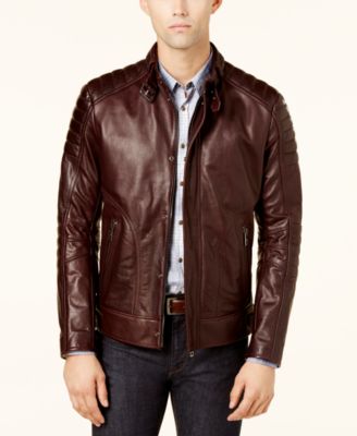 Hugo Boss Men s Leather Jacket Macy s