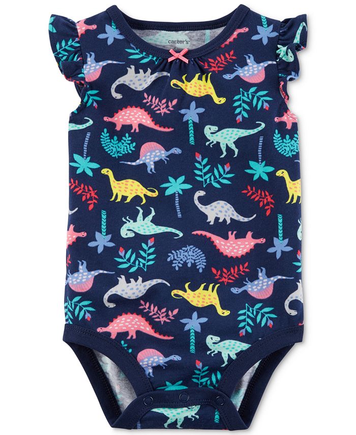 Carter s Dinosaur Print Cotton Bodysuit Baby Girls Macy s