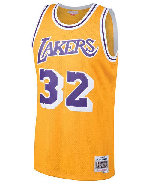 Mitchell Ness Men S Magic Johnson Los Angeles Lakers Hardwood