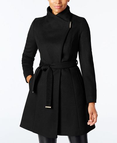 MICHAEL Michael Kors Wool-Blend Belted Walker Coat - Coats ...