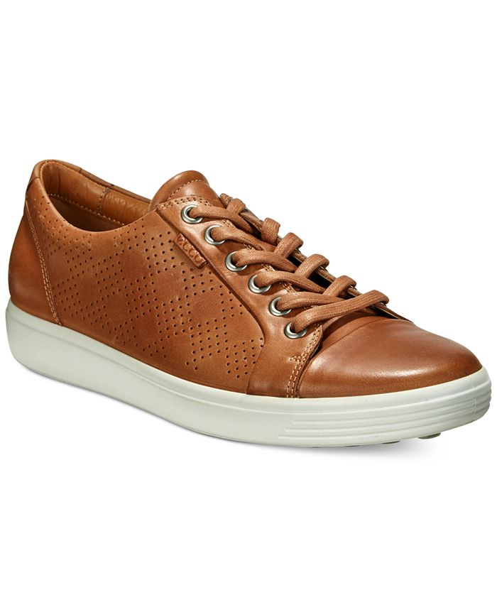 Ecco Women's Soft 7 Perforated LaceUp Sneakers Macy's