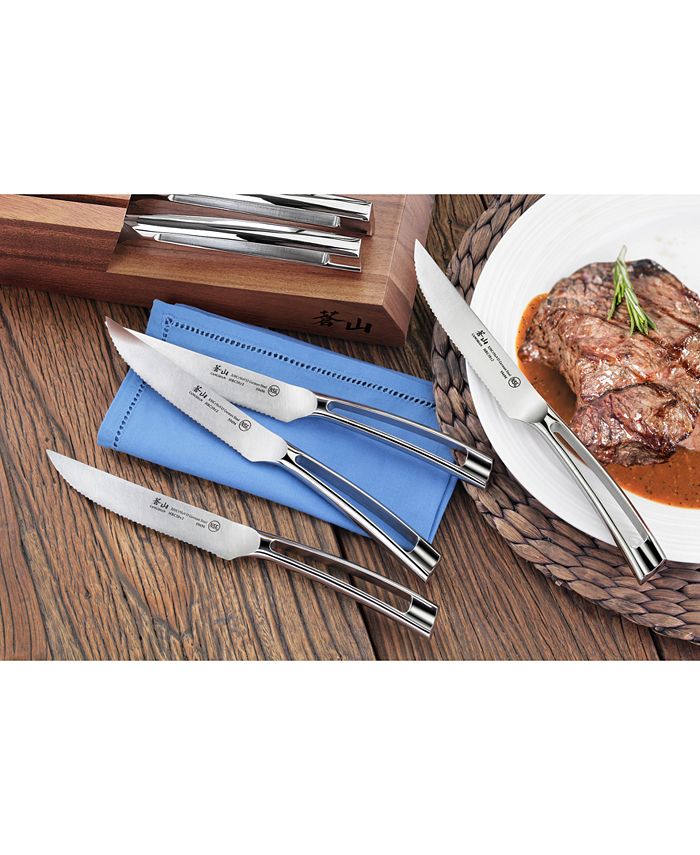 Cangshan N1 Series German Steel 8Pc. Steak Knife Set & Wood Block Macy's