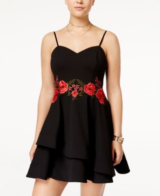 macys junior dresses black