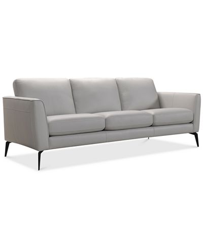 Renleigh 86" Leather Sofa, Created for Macy's - Furniture ...