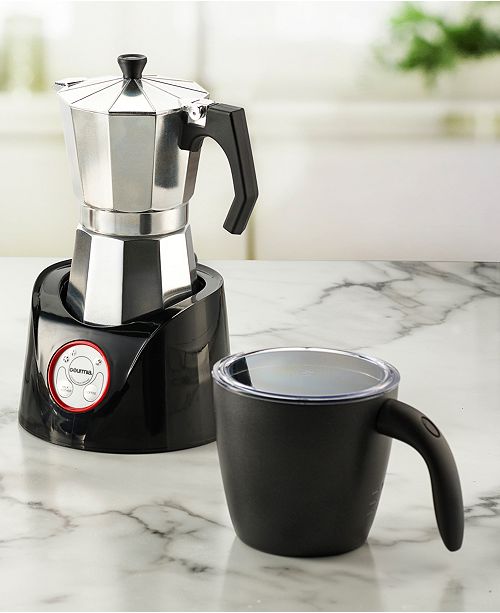 Gourmia GMF255 Moka Magic Espresso Coffee Pot & Milk Frother & Reviews
