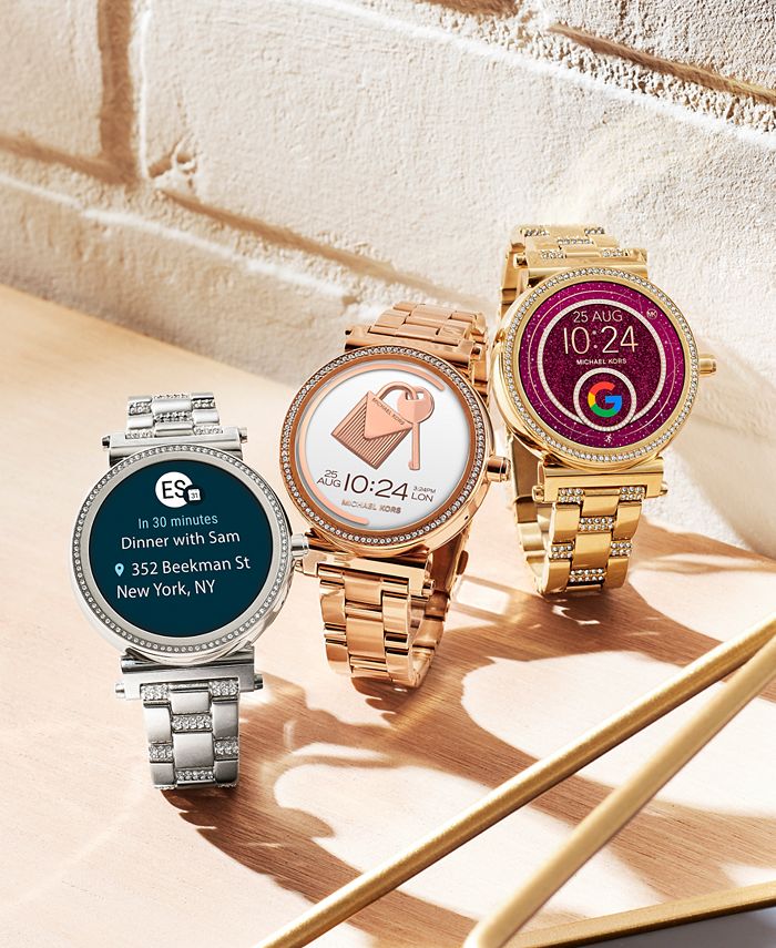 michael kors sofie hr gen 4 rose gold tone smartwatch