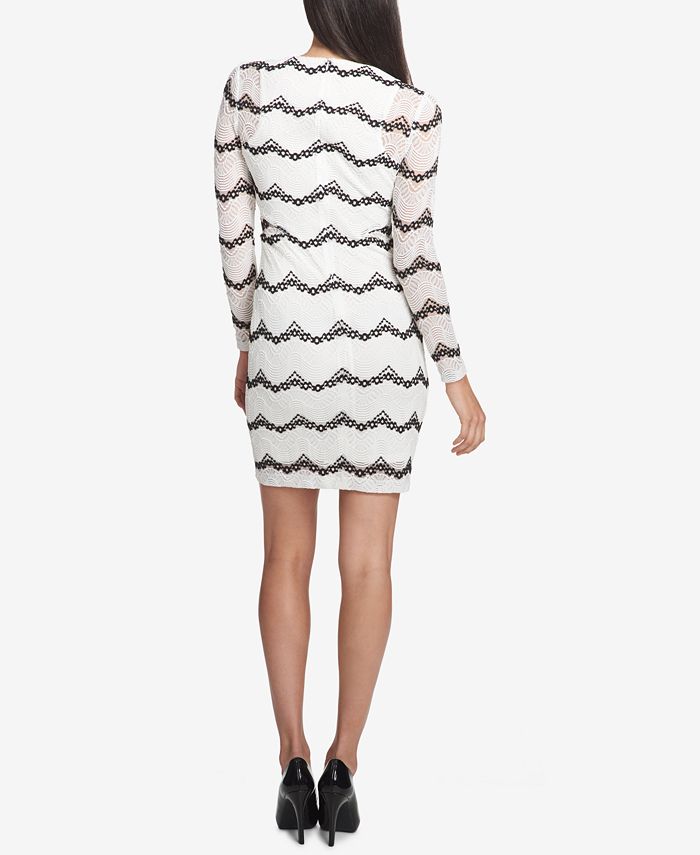 GUESS LongSleeve Illusion Lace Dress Macy's