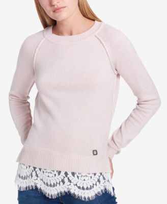 Tommy Hilfiger - Layered-Look Lace-Hem Sweater