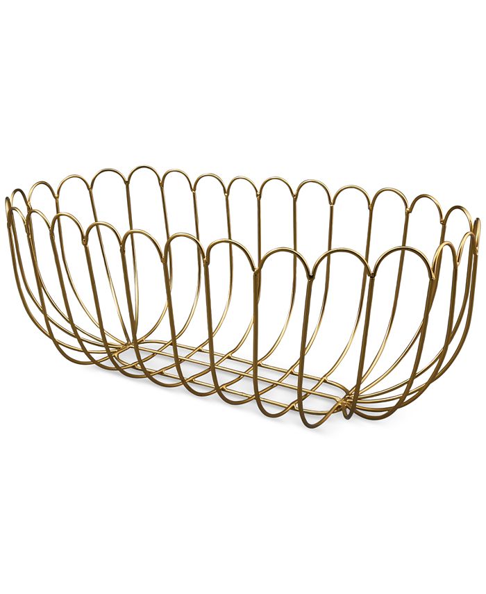 Thirstystone CLOSEOUT! GoldFinish Wire Bread Basket Macy's
