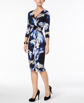 Thalia Sodi - Printed Faux-Wrap Dress
