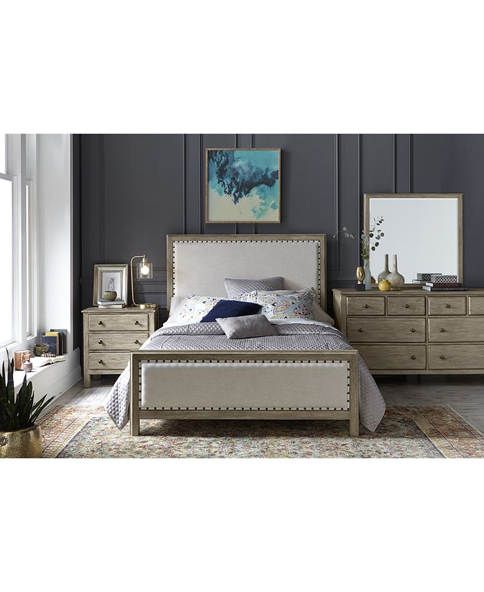Furniture - Parker Upholstered Bedroom , 3-Pc. Set (Full Bed, Dresser & Nightstand), Created for Macy's