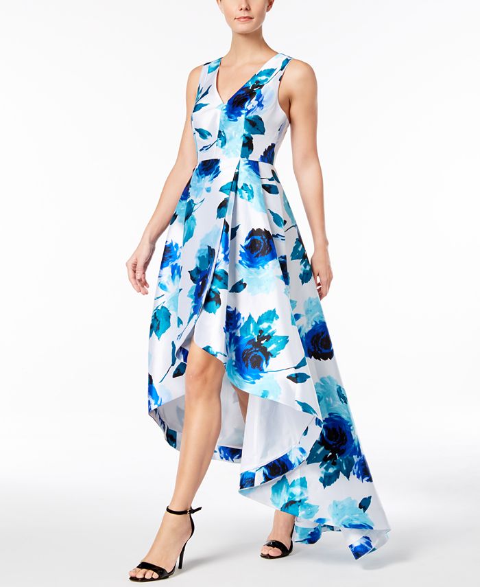 Calvin Klein Floral-Print High-Low Gown & Reviews - Dresses - Women - Macy's