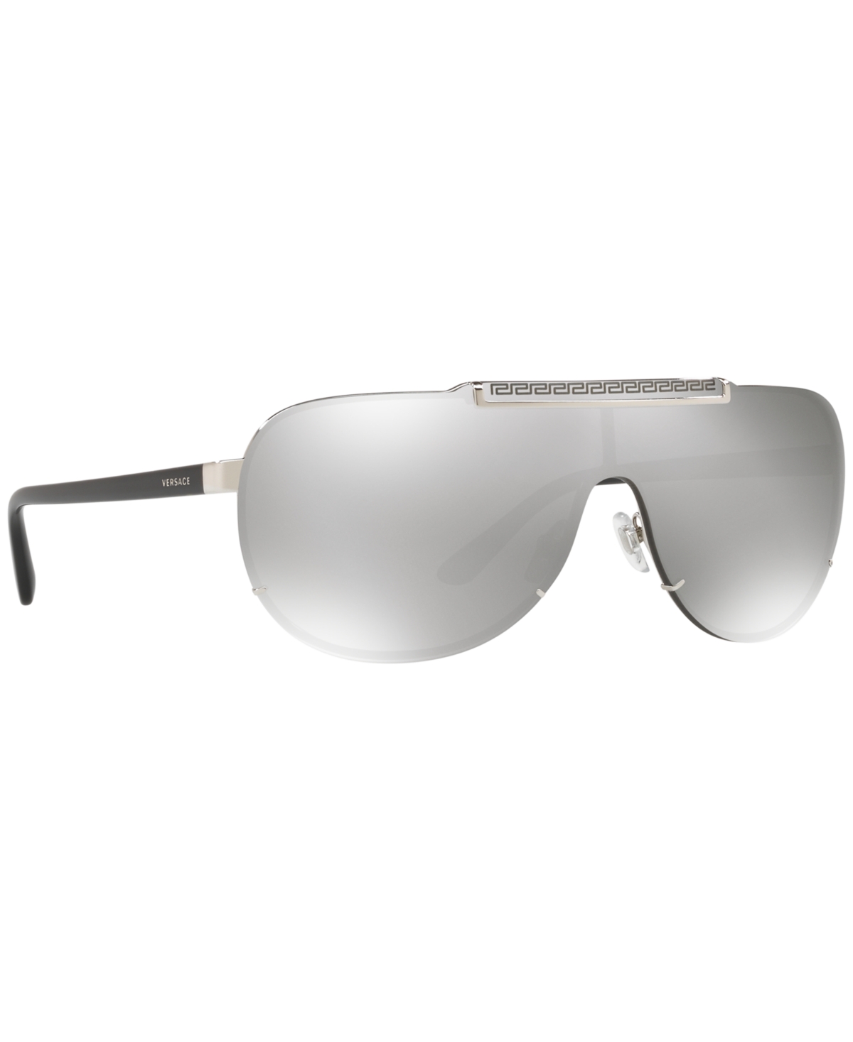 Shop Versace Sunglasses, Ve2140 In Silver,grey Silver Mirror