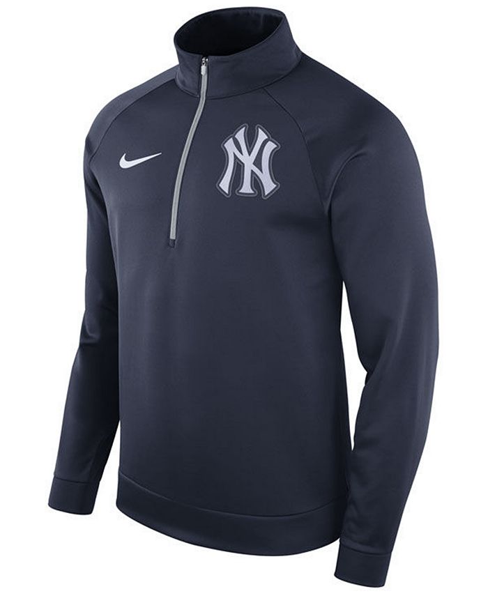 Nike Men's New York Yankees Therma Half-Zip Pullover - Macy's