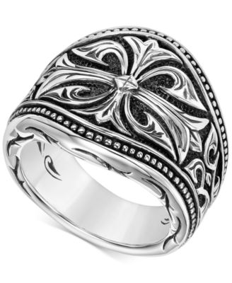 Scott Kay - Men's Engraved Ring in Sterling Silver