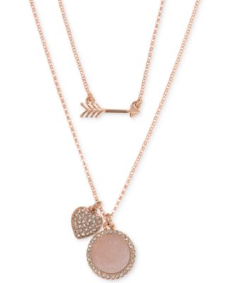 Ivanka Trump - Rose Gold-Tone Two-in-One Multi-Charm Pendant Necklace