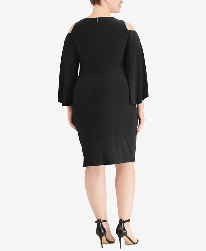 Lauren Ralph Lauren Plus Size Cold-Shoulder Dress - Macy's
