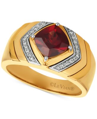 Le Vian - Men's Pomegranate Garnet™ (2-1/2 ct. t.w.) & Diamond (1/8 ct. t.w.) Ring in 14k Gold