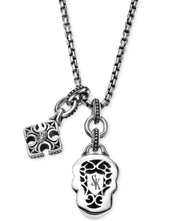 Cole Haan Scott Kay Men's Multi-Charm Pendant Necklace in Sterling ...