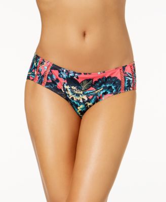 Roxy - Salty Floral-Print Cheeky Bikini Bottoms