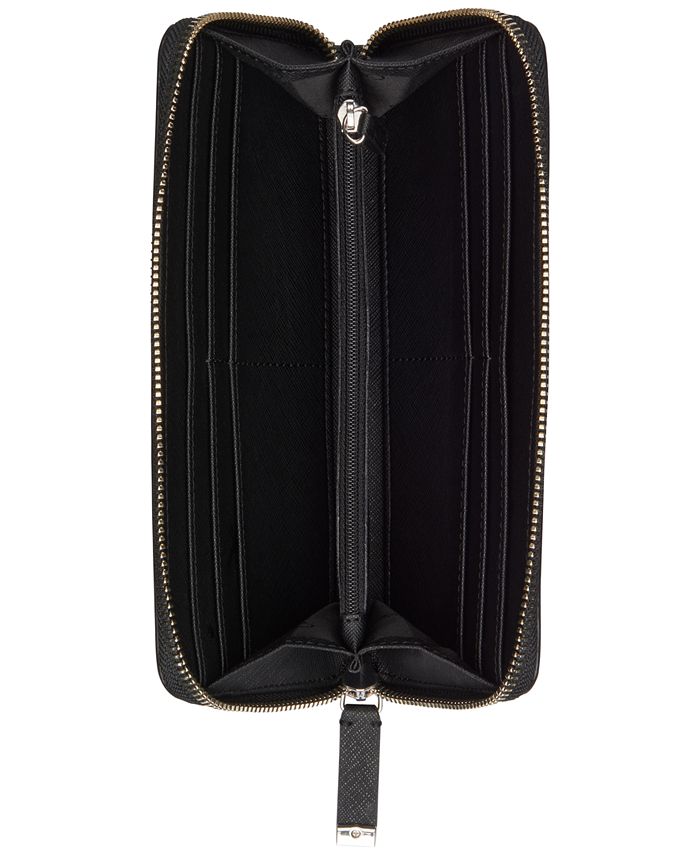 Calvin Klein Leather Zip Around Wallet - Macy's