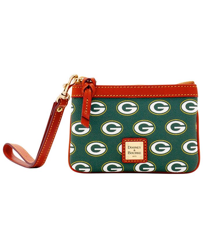 Dooney & Bourke Green Bay Packers Saffiano Stadium Wristlet - Macy's