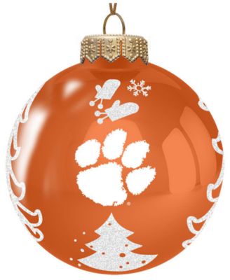 Memory Company Clemson Tigers Glass Christmas Tree Ornament