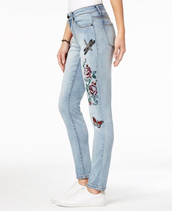 Earl Jeans, Jeans, Earl Embroidered Skinny Ankle Jeans
