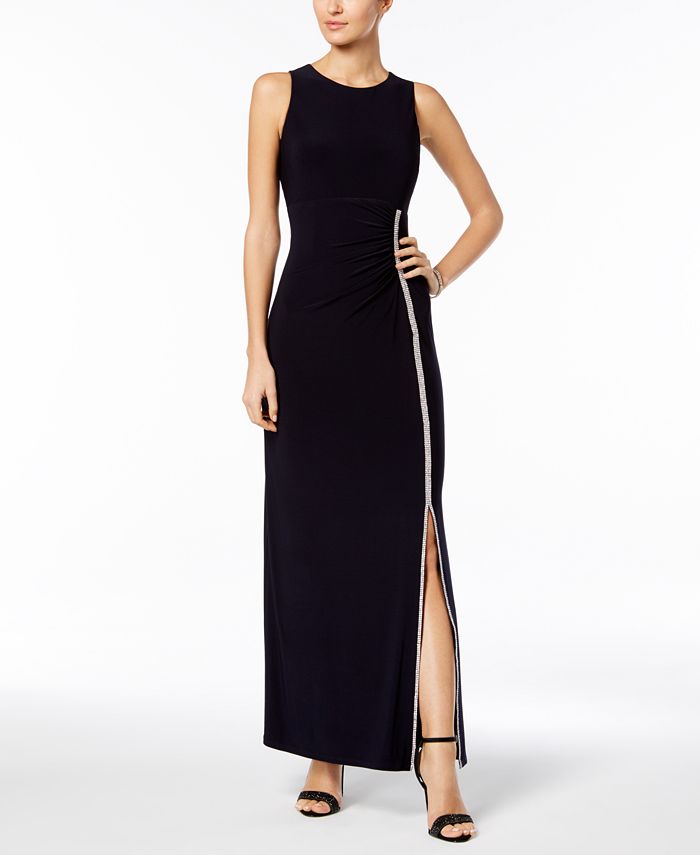 MSK Embellished Ruched Jersey Gown Macy's