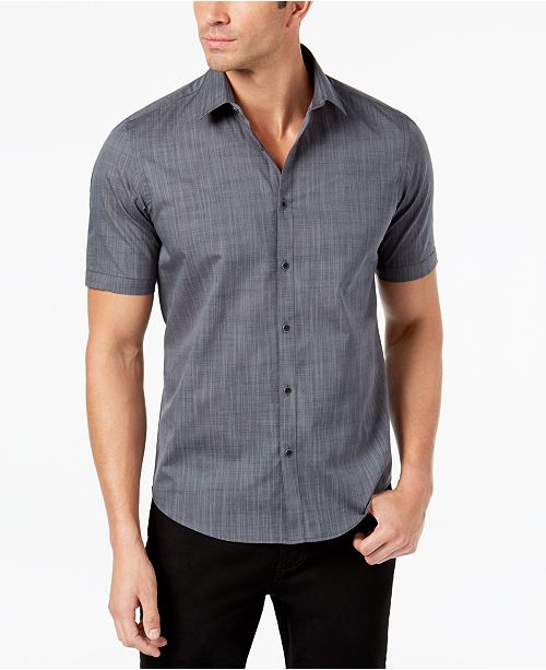 Alfani Men S Warren No Pocket Short Sleeve Shirt Created For