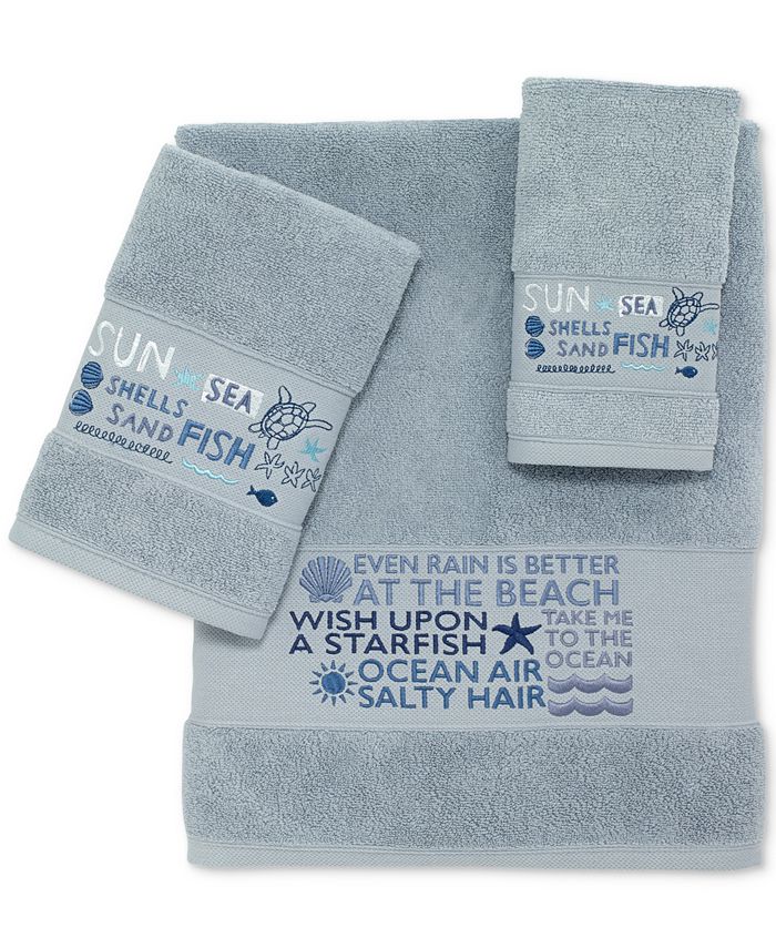 Avanti Sunbeach Cotton Embroidered Hand Towel Macy's