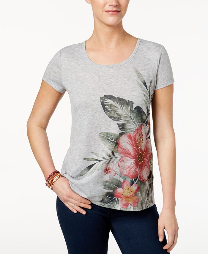 Style & Co Printed HighLow TShirt, Created for Macy's Macy's
