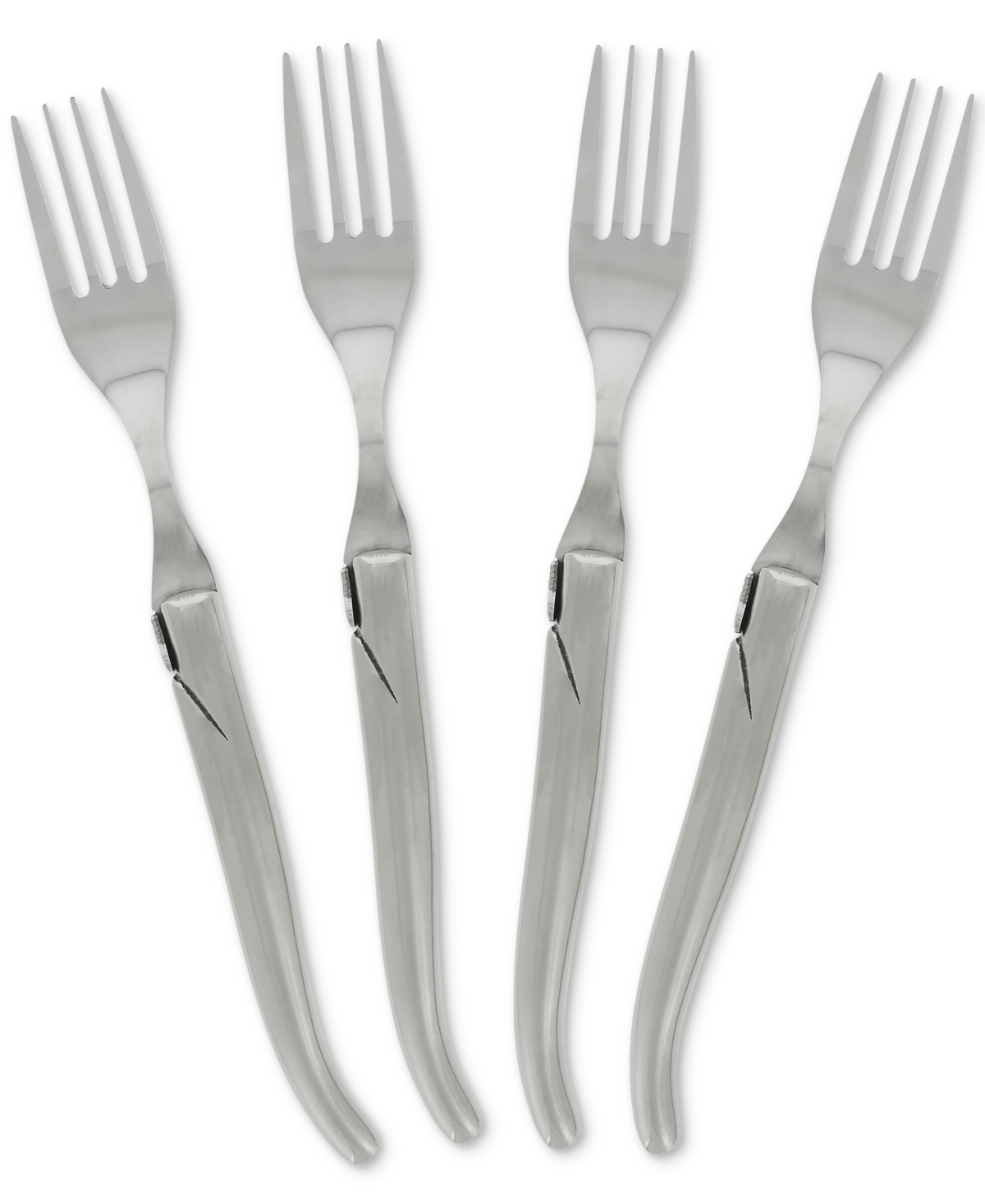 French Home Laguiole Connoisseur Solid Stainless Steel Steak Forks, Set of 4