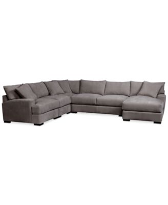 CLOSEOUT! Rhyder 5-Pc. Fabric Sectional Sofa with Chaise, Created for Macy's