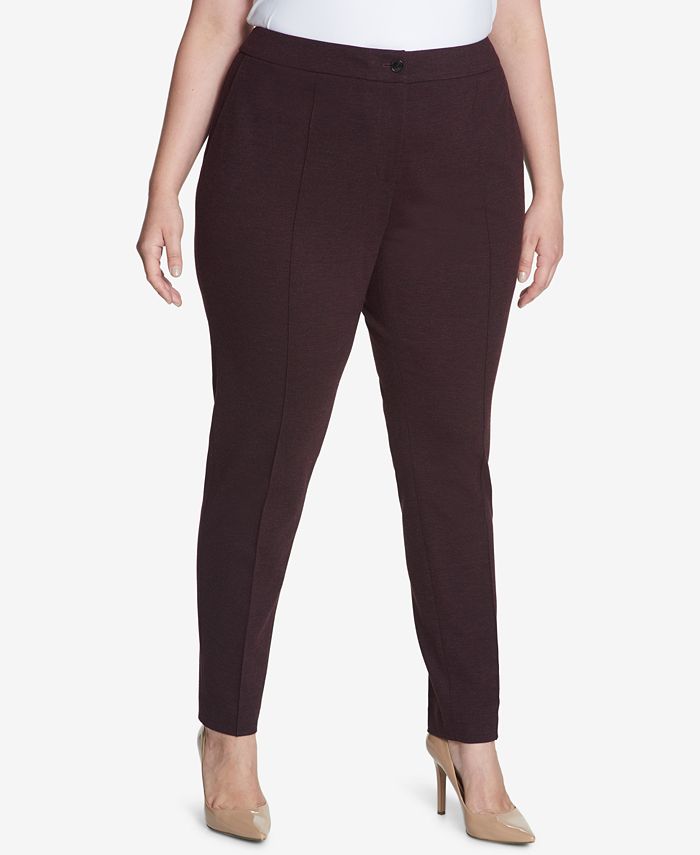 Tommy Hilfiger Plus Size Seamed Ponté-Knit Pants, Created for Macy's ...
