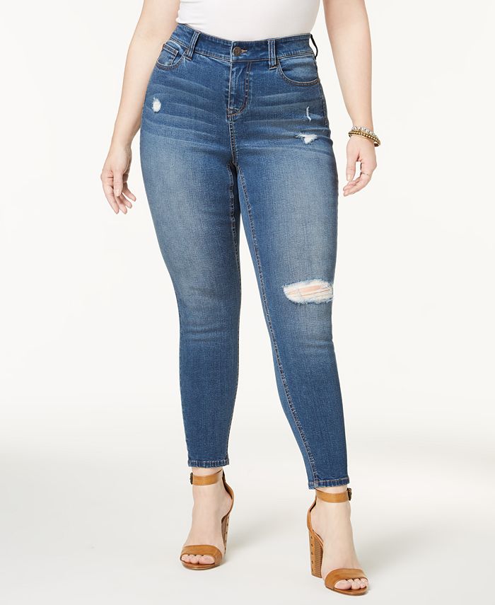 Celebrity Pink Plus Size High-Rise Skinny Ankle Jeans - Macy's