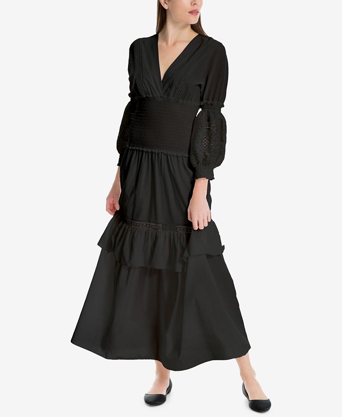 Max Studio London Ruffled Maxi Dress, Created for Macy's & Reviews - Dresses  - Women - Macy's