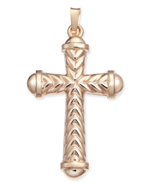 image of Textured Cross Pendant in 14k Gold