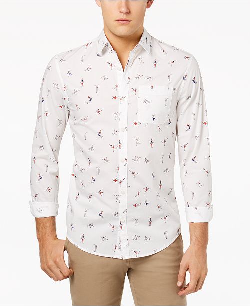 Original Penguin Men S Clumsy Skater Print Shirt Reviews