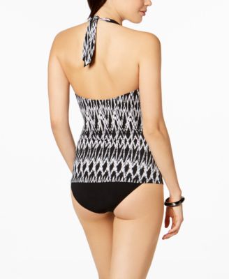 Profile By Gottex Shibori Wire-Free One-Piece Swimsuit - Flirty Plunge One Piece Bathing Suit - View #4