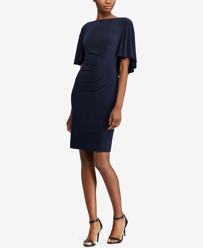 Lauren Ralph Lauren Cape-Overlay Sheath Dress, Created for Macy's - Macy's