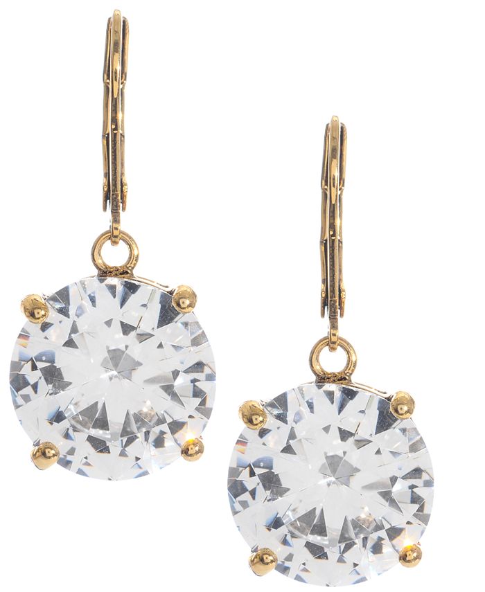Betsey Johnson Circle Crystal Drop Earrings - Macy's