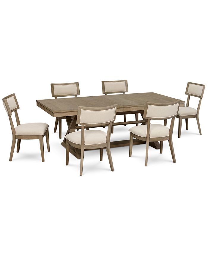 Rachael ray highline expandable discount trestle dining table