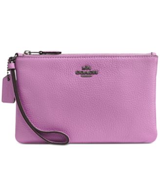 purple coach wristlet