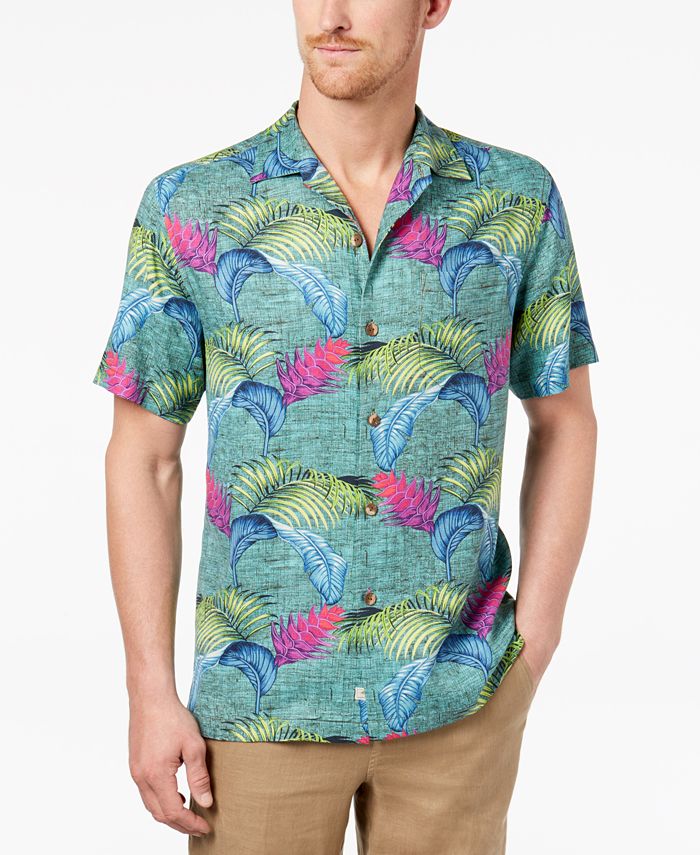 Tommy Bahama Men's Boca Bouquet Tropical-Print Silk Shirt - Macy's